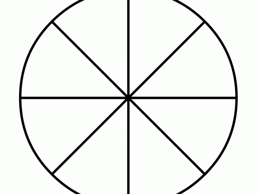 Fraction Pie Divided Into Eighths ClipArt ETC