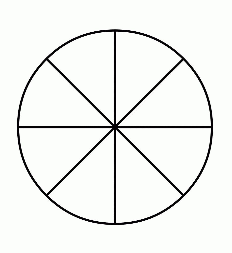 Fraction Pie Divided Into Eighths ClipArt ETC