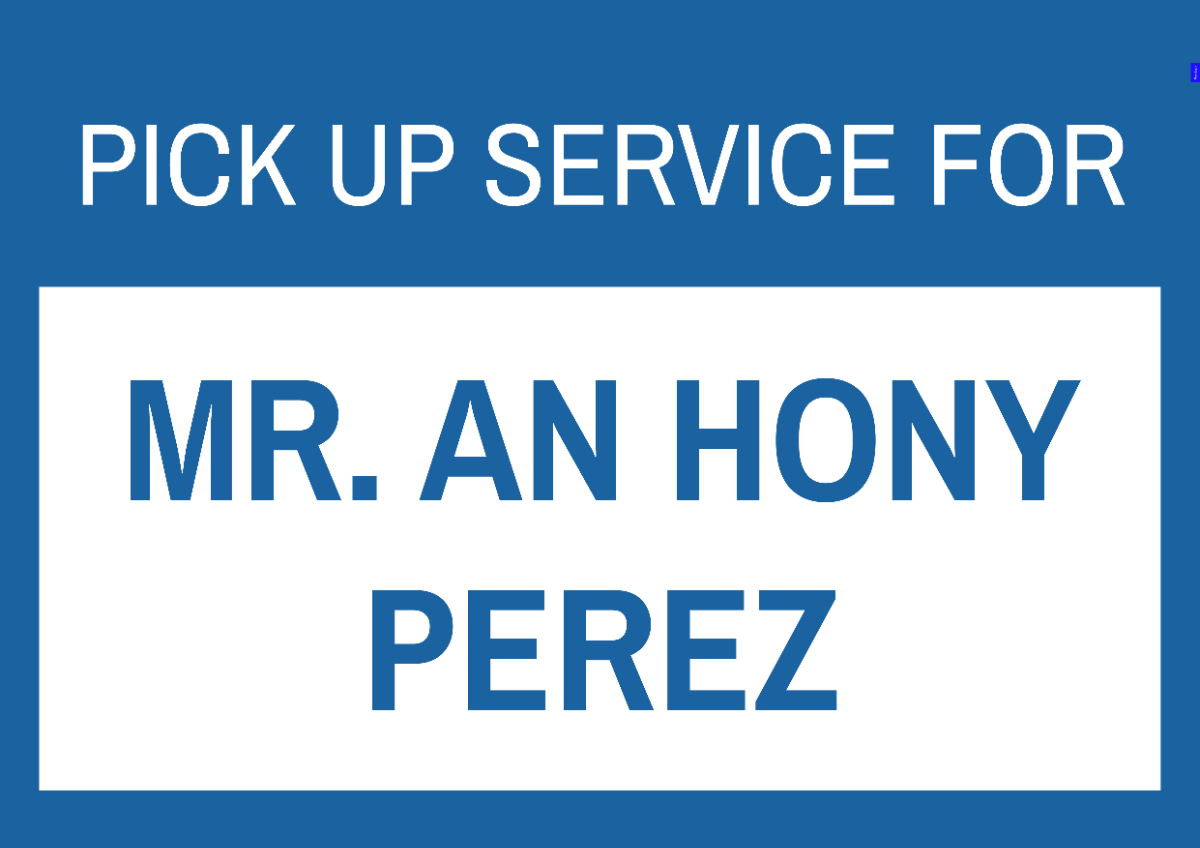 Free Airport Pickup Signs Template To Edit Online