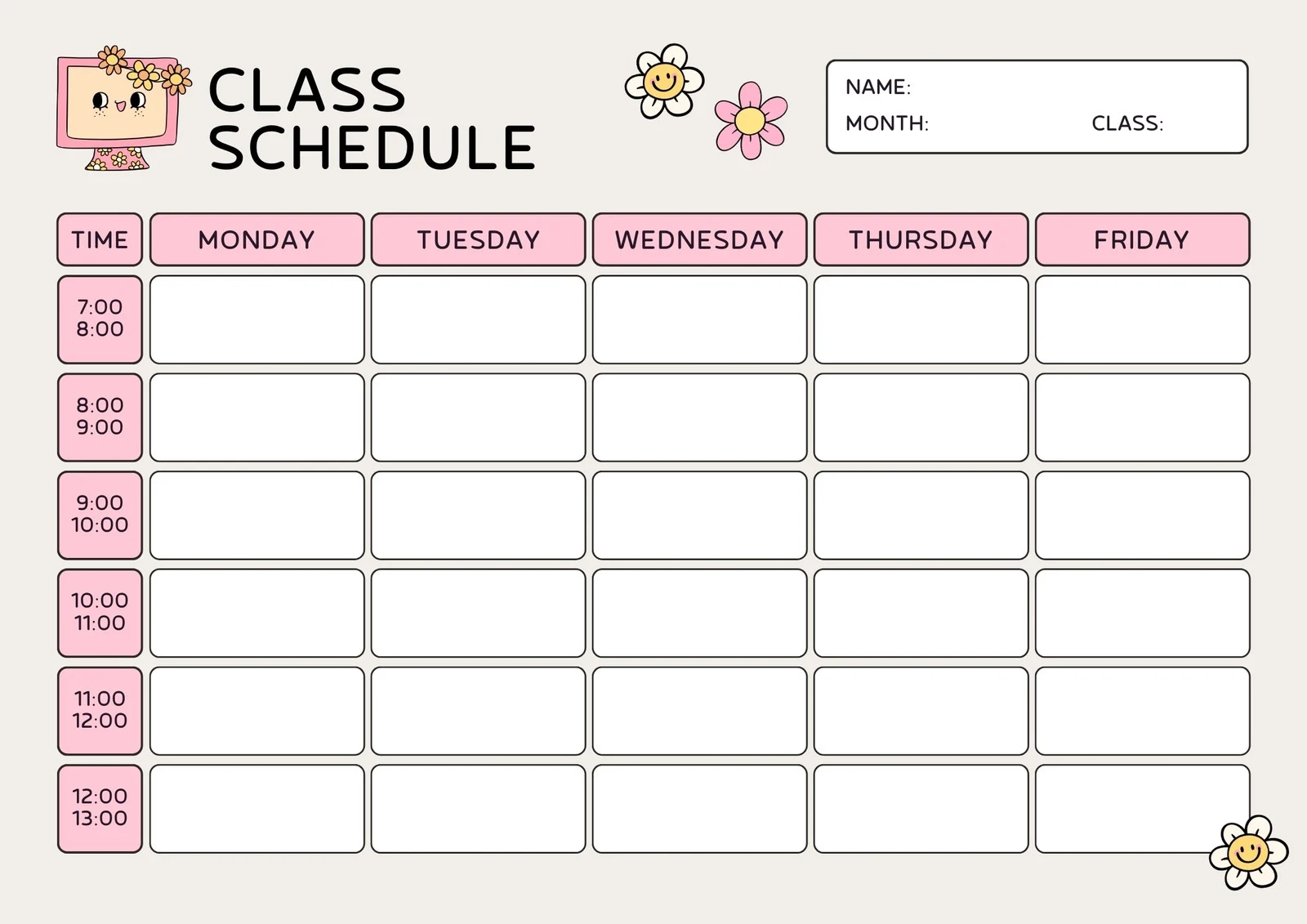 Free And Customizable Schedule Templates Canva