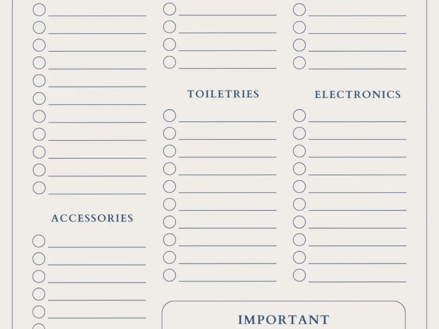 Free And Customizable Travel Checklist Templates Canva