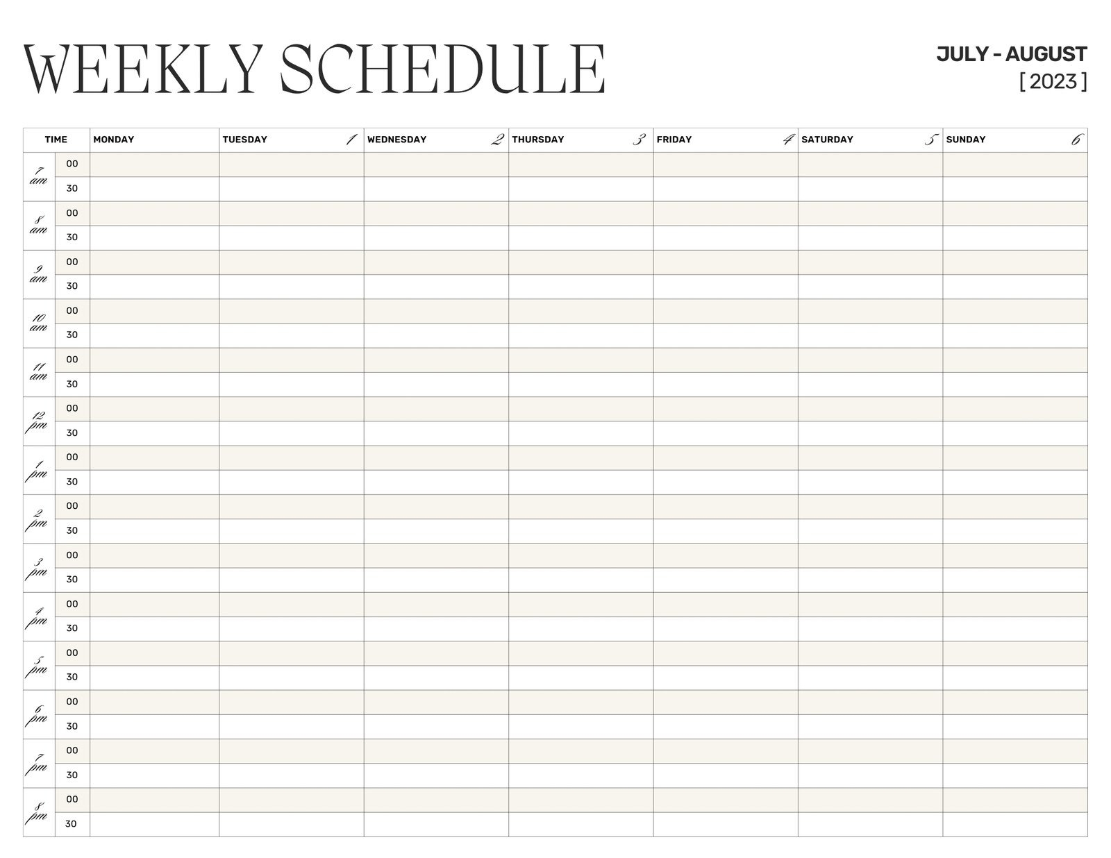 Free And Customizable Weekly Planner Templates Canva Worksheets Library
