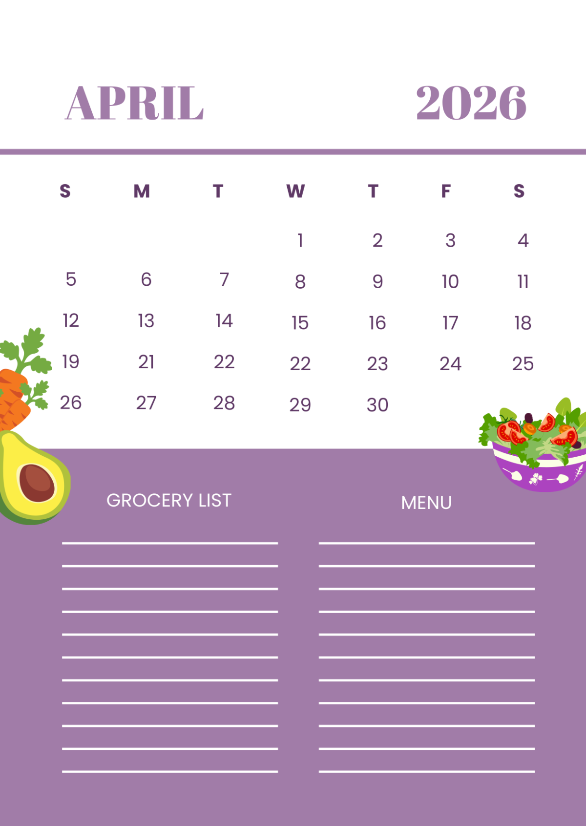 Printable Weekly Planner 2026 With Dinner Printable Weekly Planner 2026 With Dinner