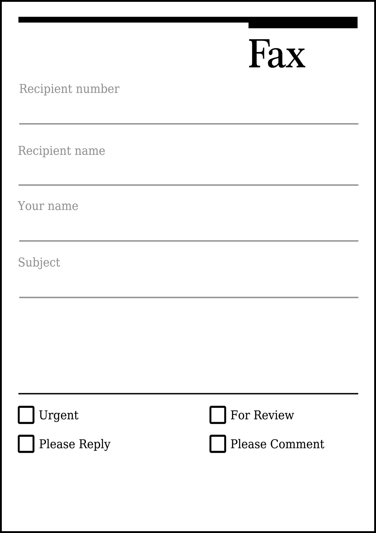 General Fax Cover Sheet Printable