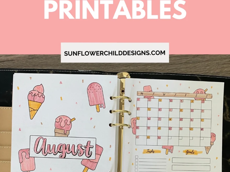 Free Bullet Journal Printables 25 Pages With Doodles Sunflower Child Designs