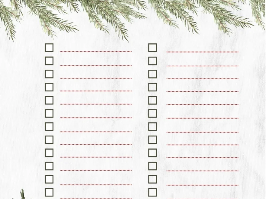 Free Christmas Bucket List Template For Google Docs