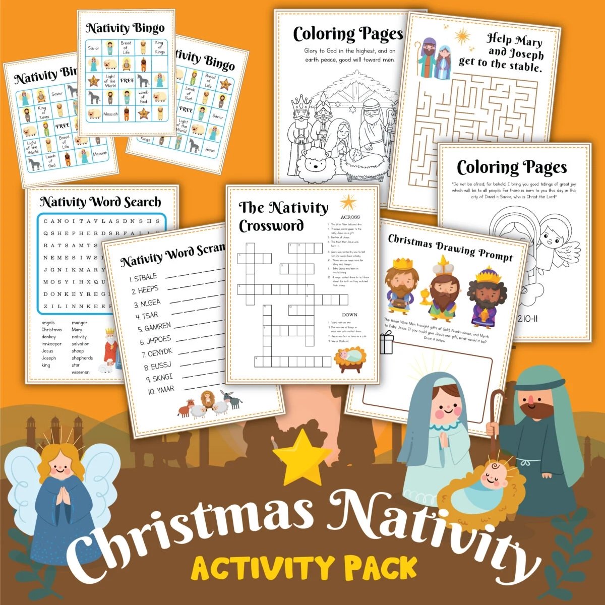 Printable Christian Christmas Sheets Free