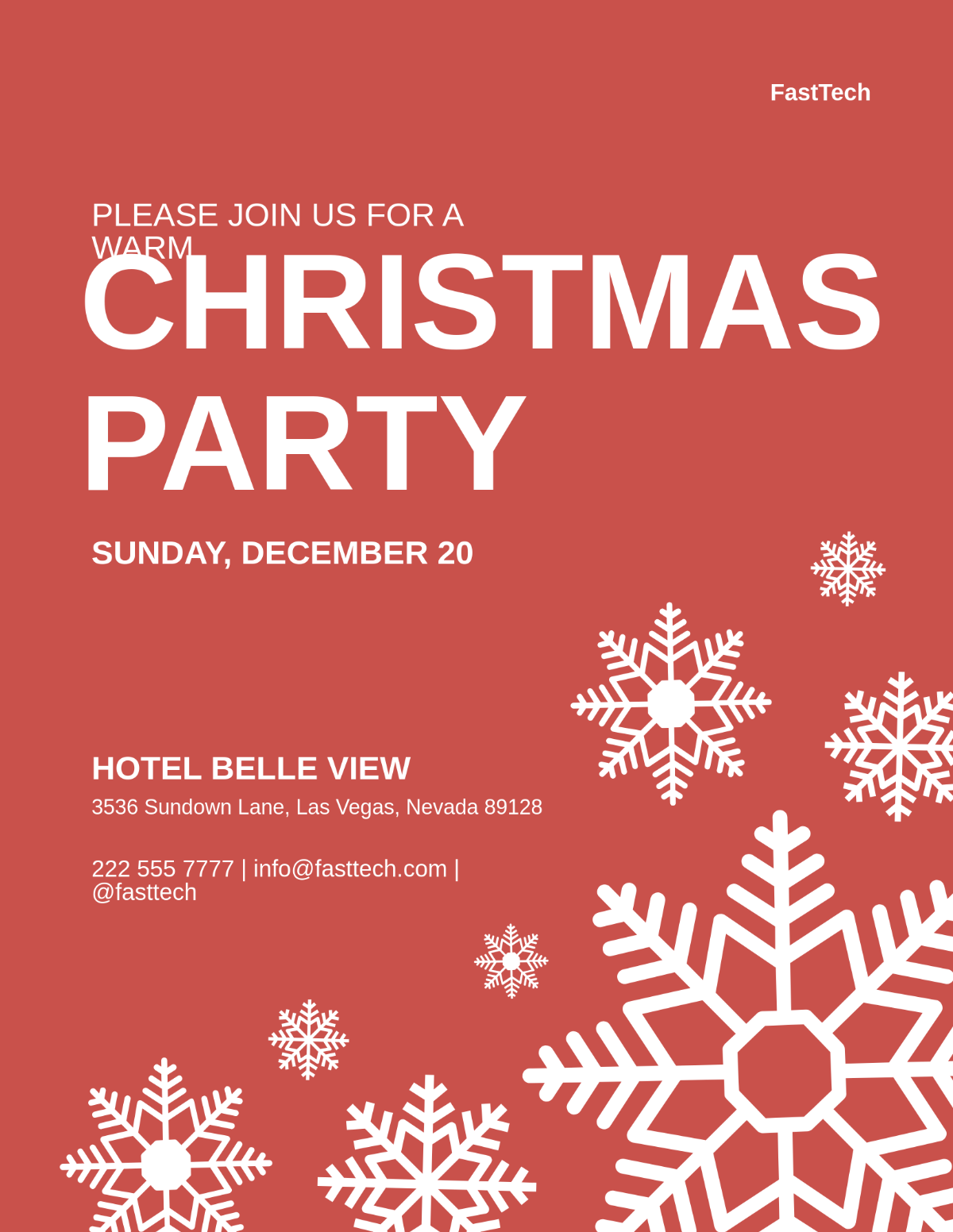 Free Company Christmas Party Flyer Template To Edit Online