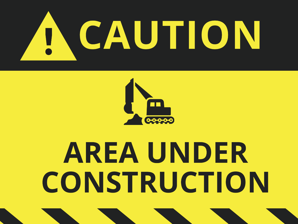 Printable Renovations In Progress Signs