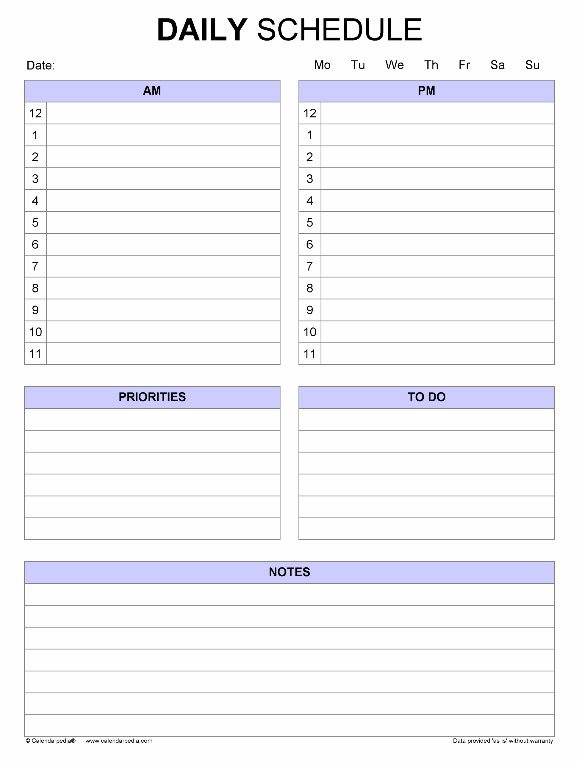 3 Person Day Planner Printables