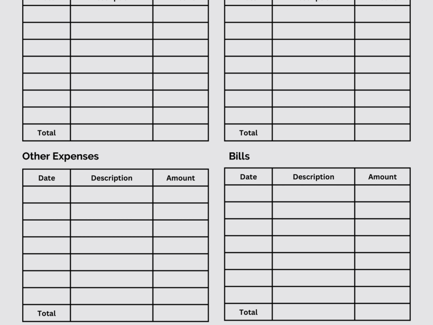 Free Download Printable Monthly Budget Planner PDF Templates