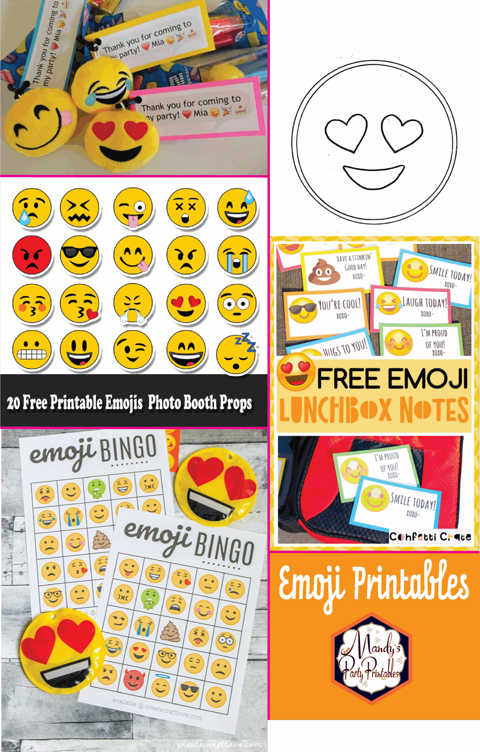 Free Emoji Printables Collection Mandy s Party Printables