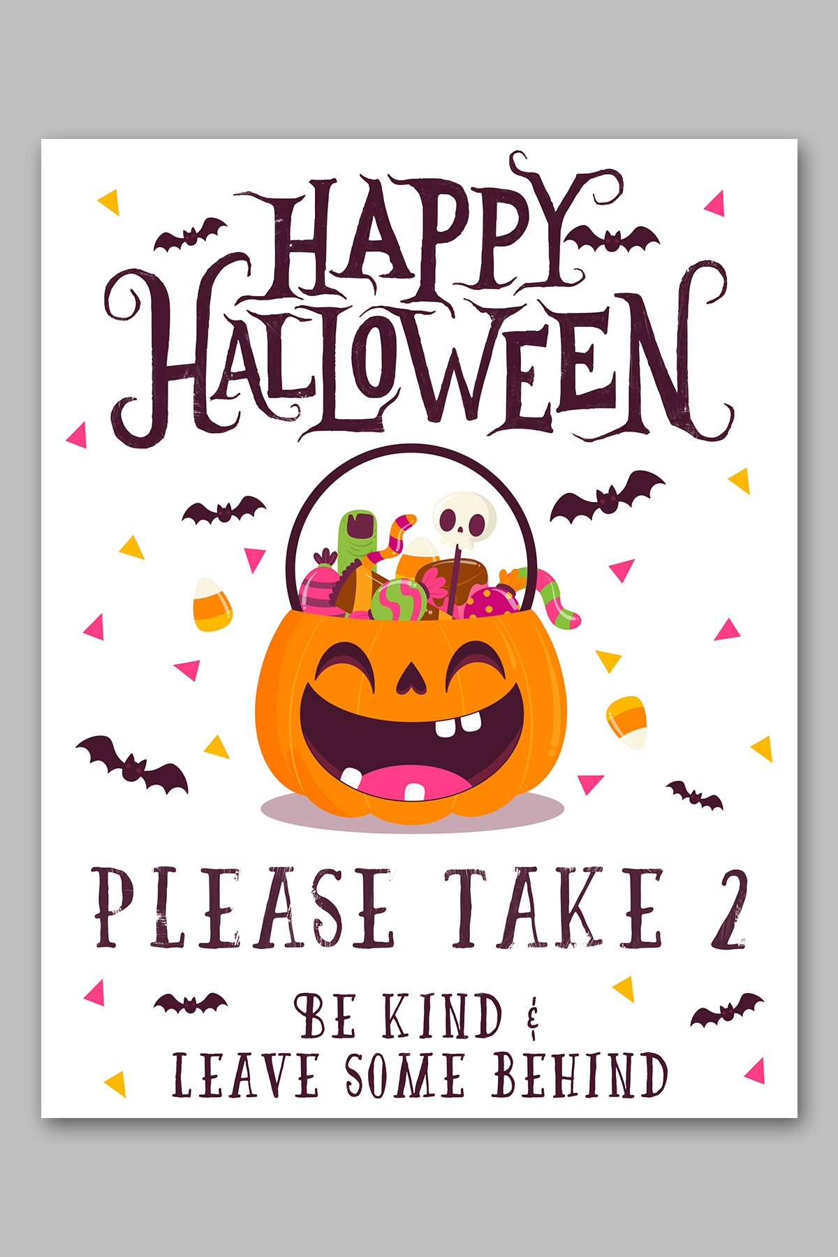 Printable Halloween Candy Sign