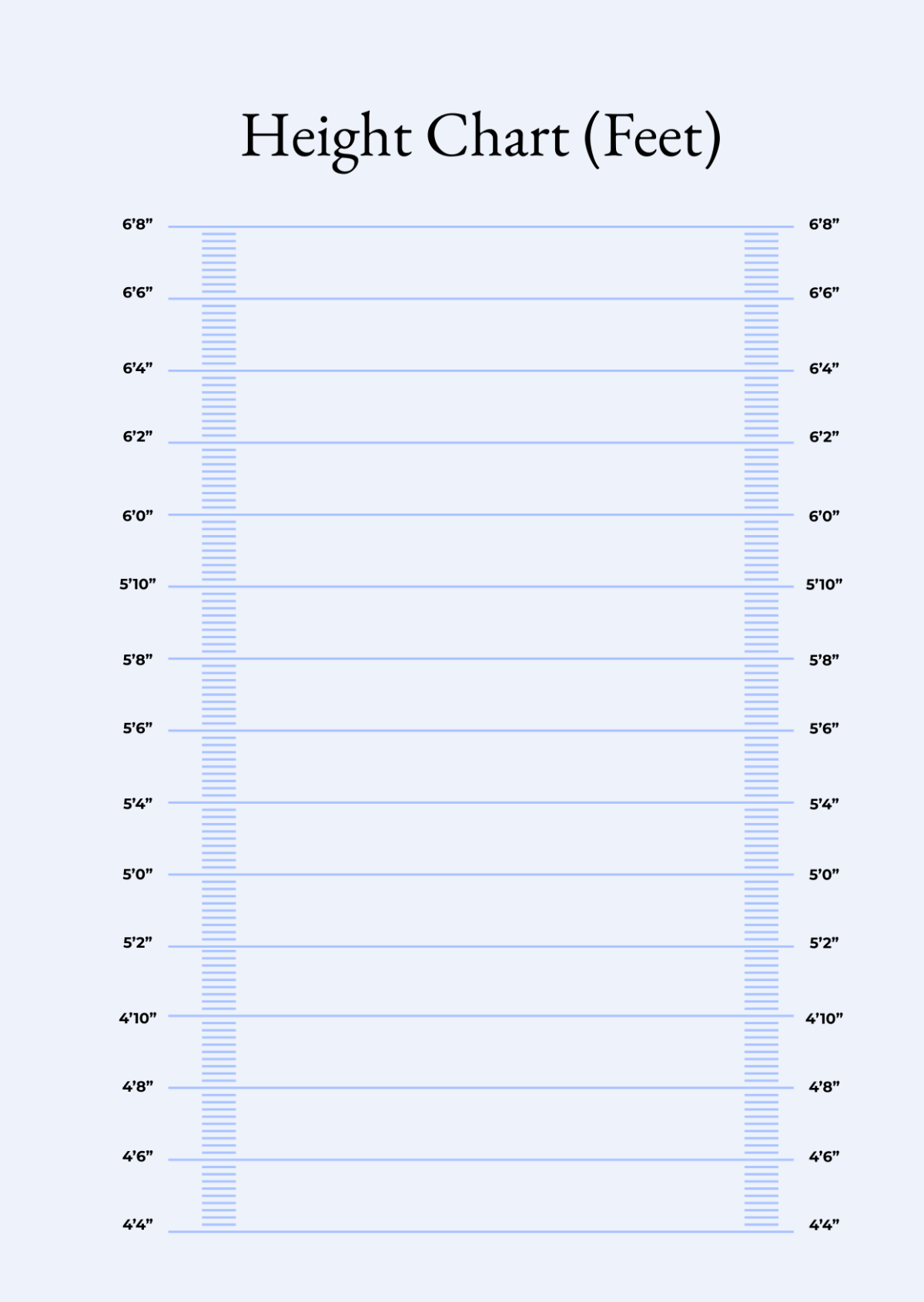 Free Printable Wall Height Chart