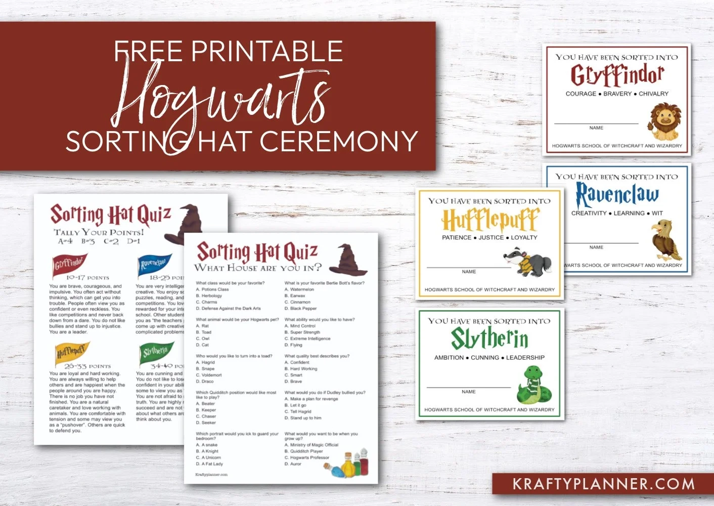 Free Hogwarts Sorting Hat Ceremony Krafty Planner Free Hogwarts Sorting Hat Ceremony Krafty Planner