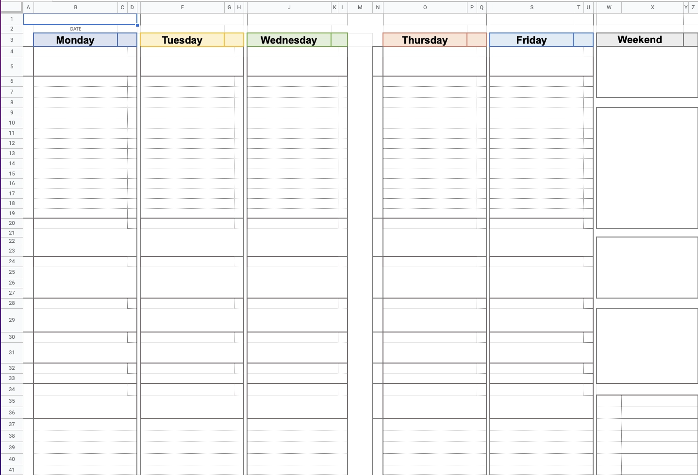 Free Homeschool Lesson Plan Template In Google Sheets Printable Lesson Planner Personalize It Teacher Tutor Mom