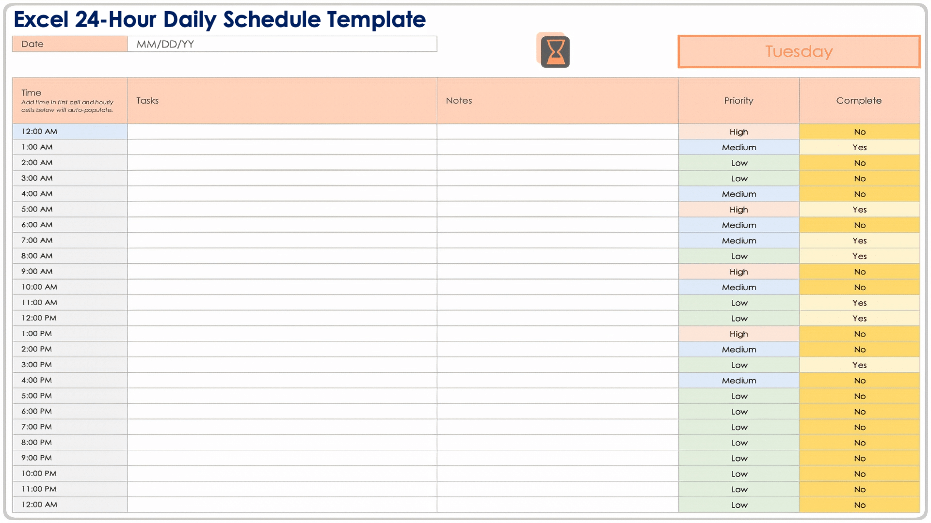 Create Hourly Planner Printable