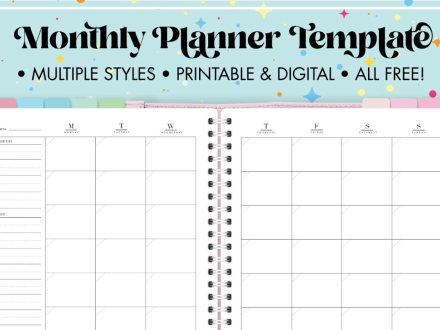 FREE Monthly Planner Printable PDF World Of Printables