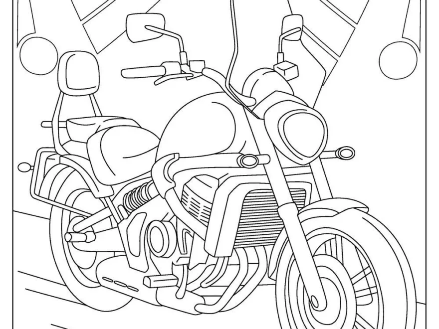 Free MOTORCYCLE Coloring Pages For Download Printable PDF