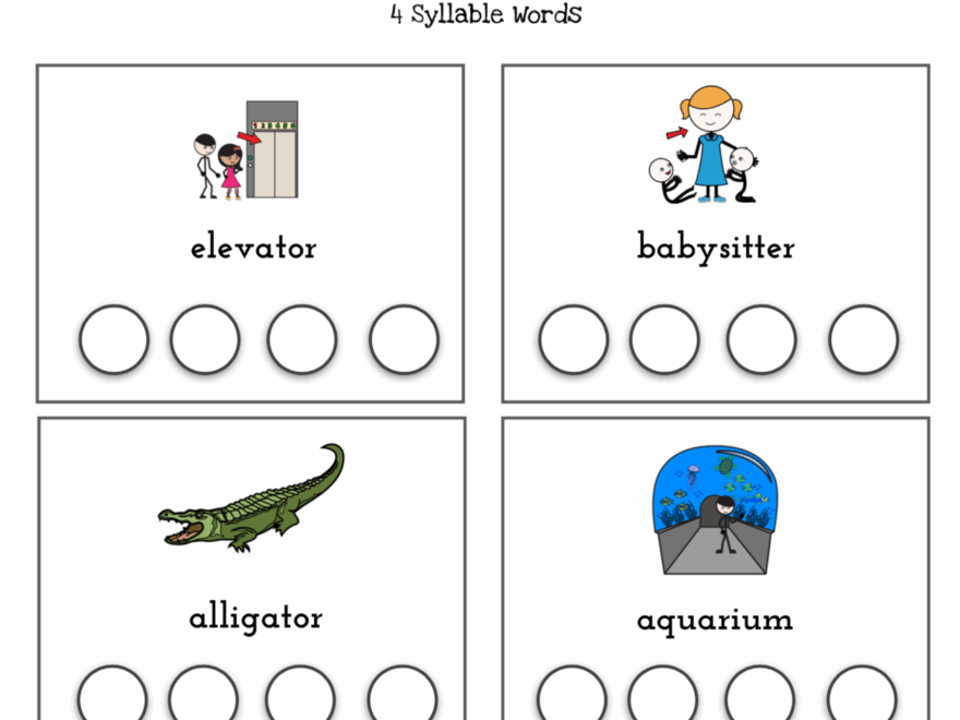 Free Multisyllabic Words Worksheets