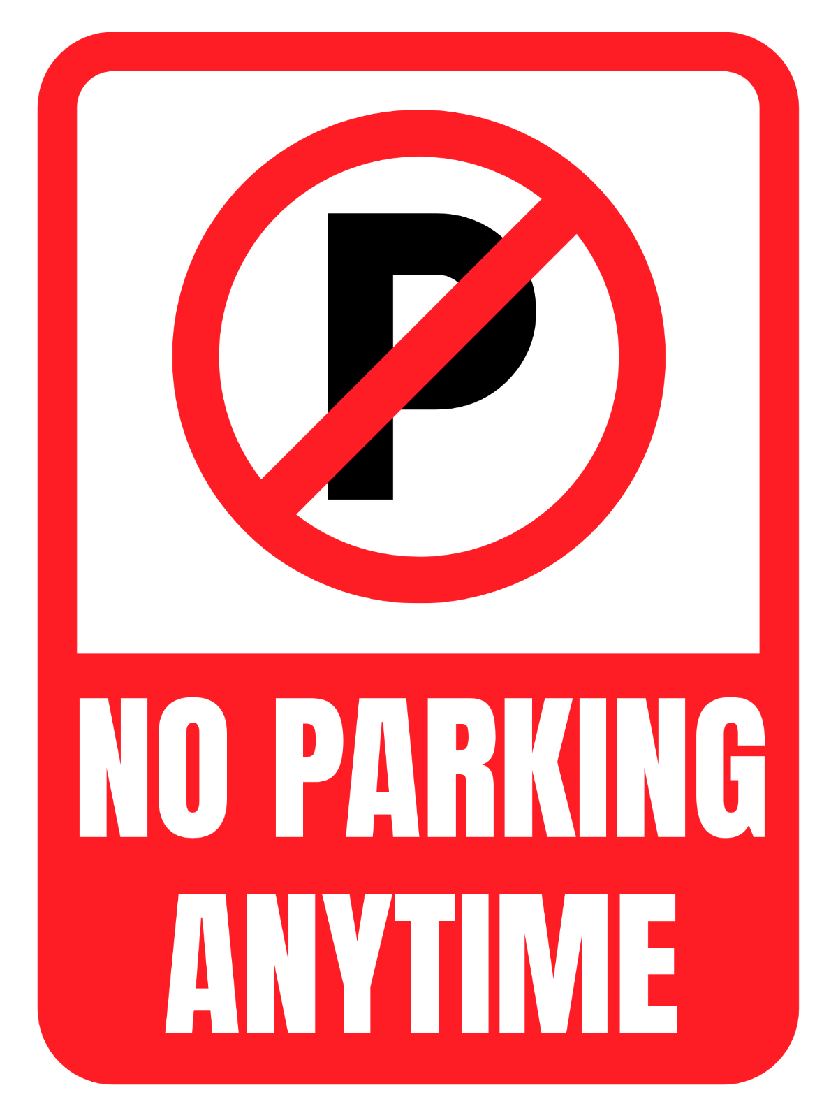 Free No Parking Sign Template To Edit Online