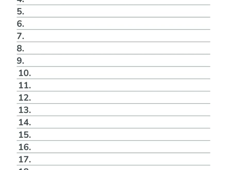 Free Numbered Lined Paper PDF 1 20 1 25 1 50 1 100