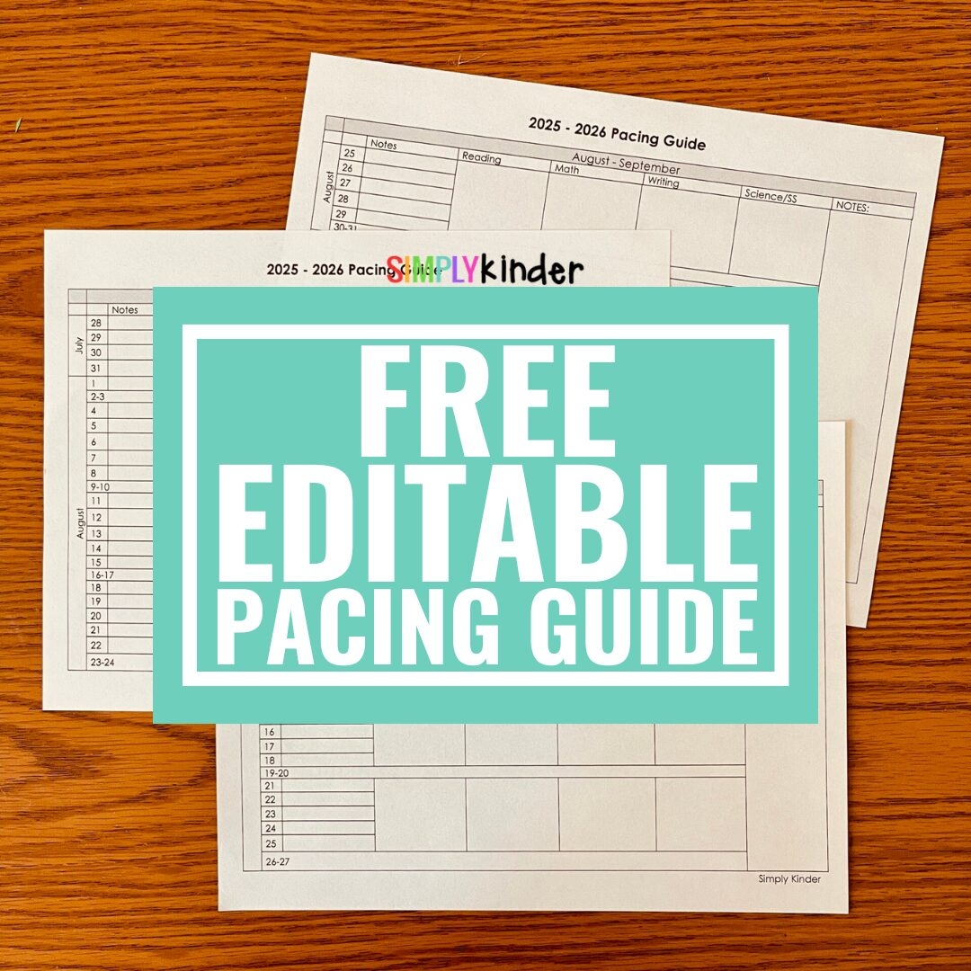 Free Pacing Guide For Any Grade Level Simply Kinder