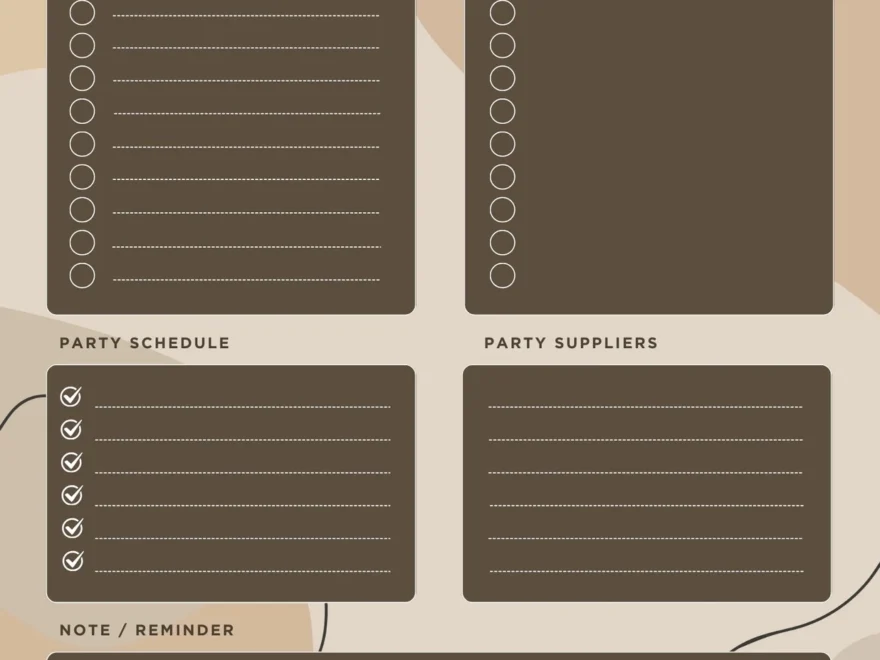 Free Party Planner Templates To Customize And Print Canva