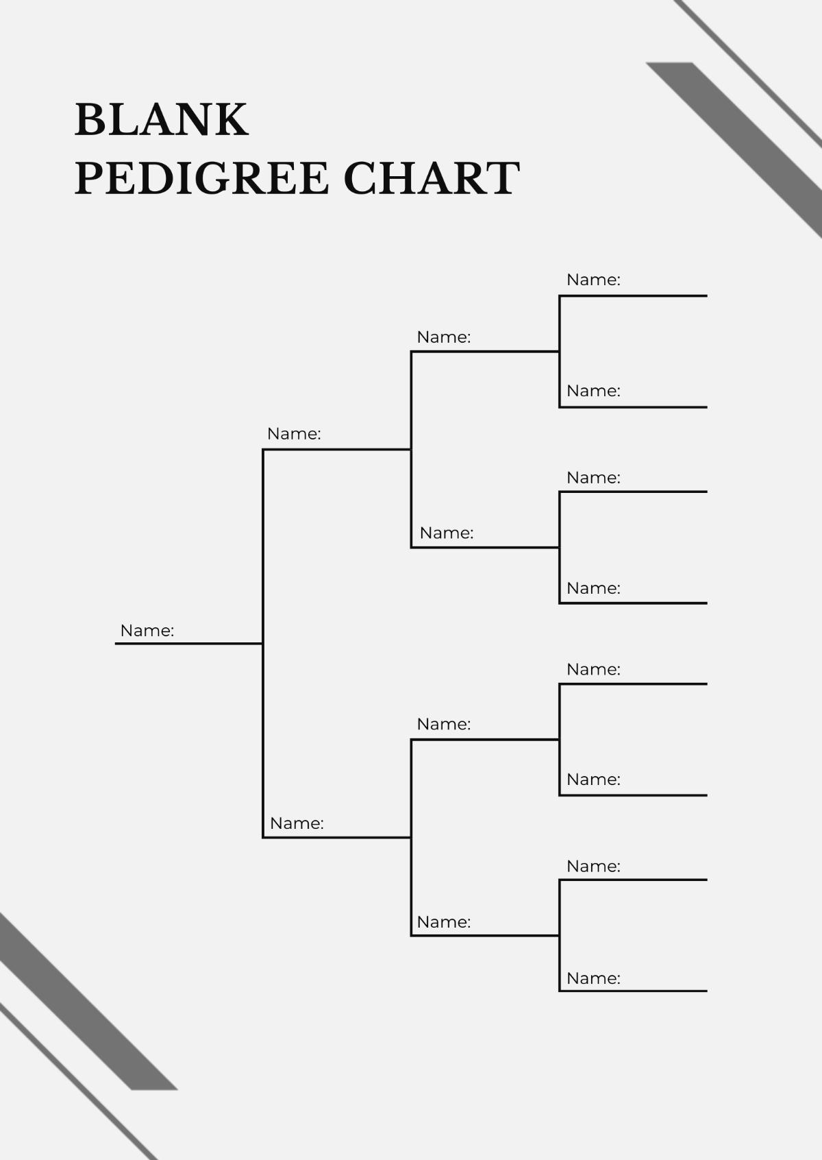 Free Printable Generation Pedigree Chart