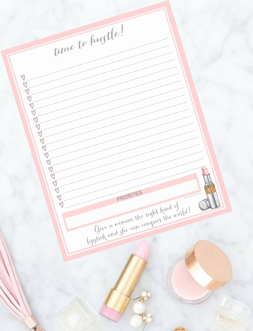 Pink To Do List Free Printable