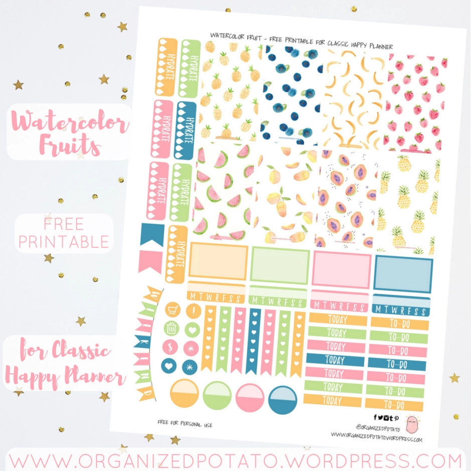 Free Watercolor Planner Printable