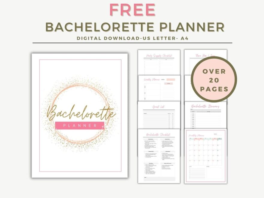 Free Printable Bachelorette Planner Gin And Gemini