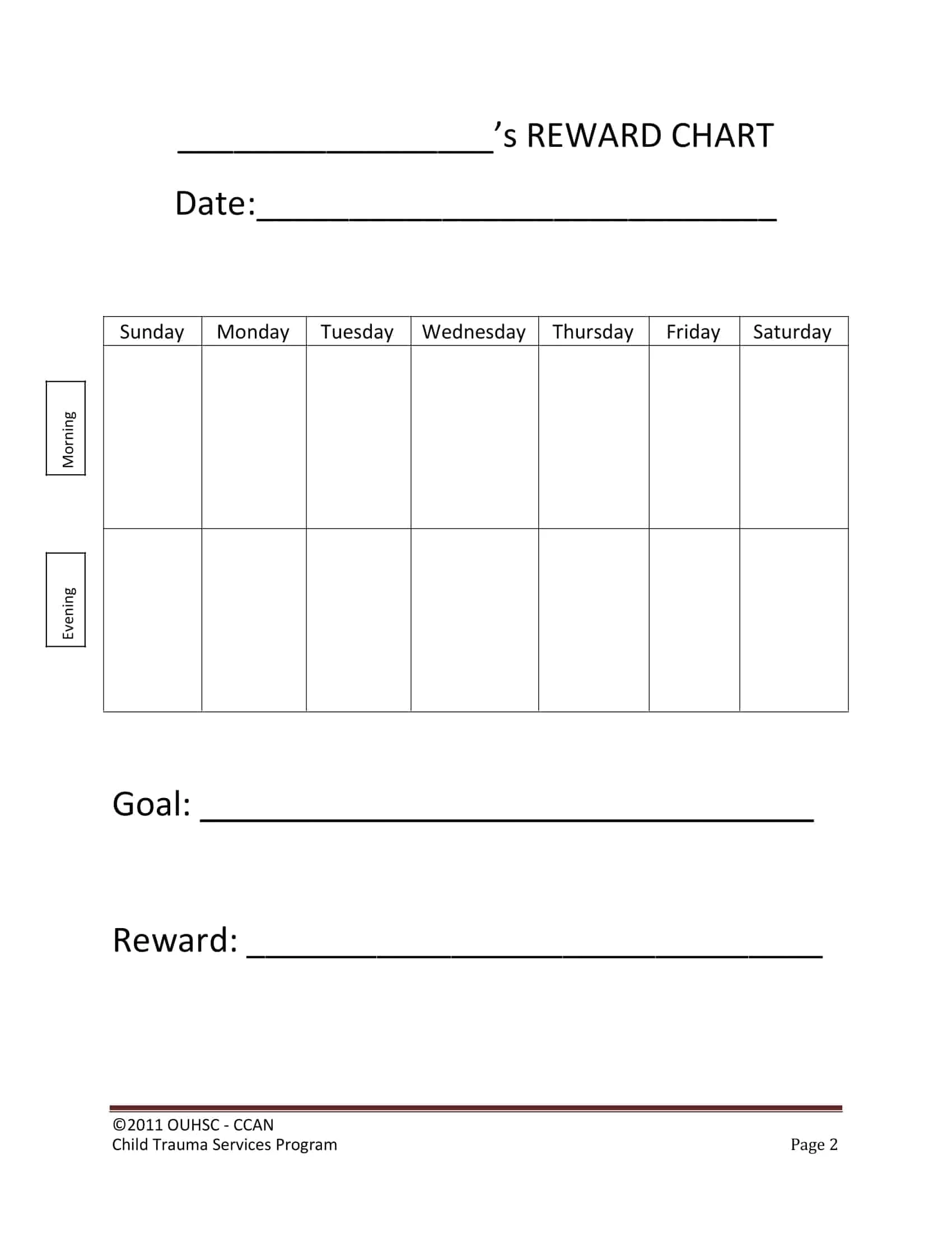 Free Printable Behavior Chart Templates PDF Word Excel 