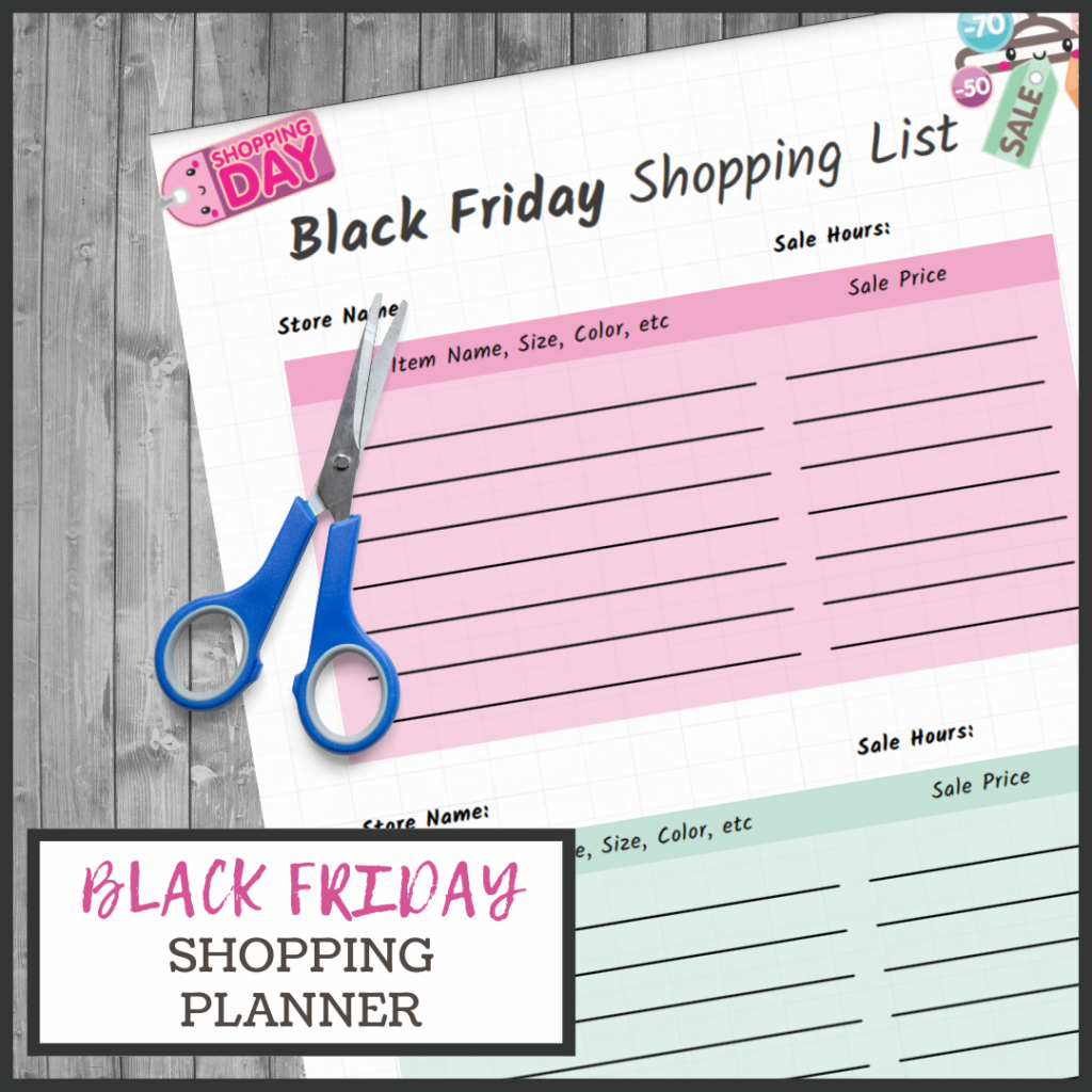 Free Printable Black Friday Shopping List Free Printable Black Friday Shopping List