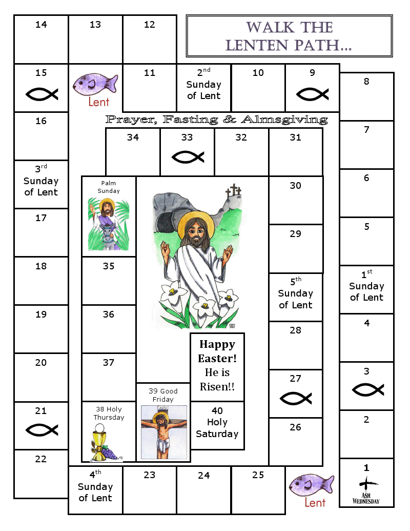 Lenten Prayer Chart Printable