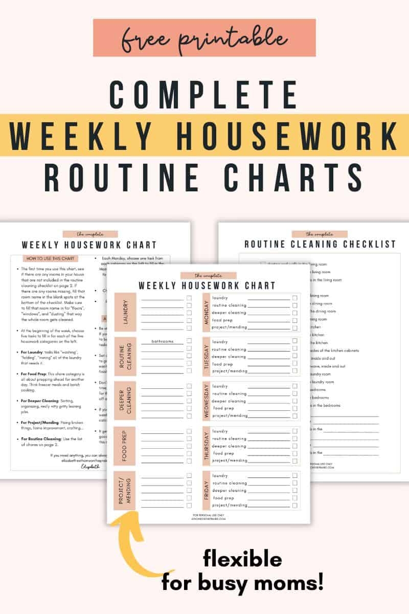 Printable Chore Sheet Adult