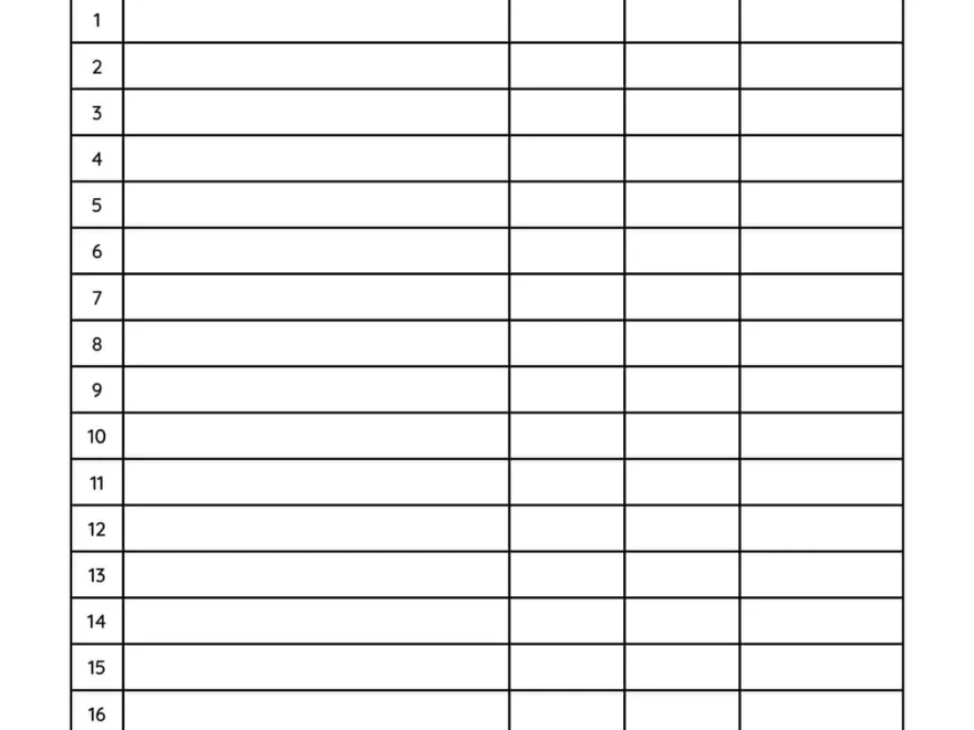 Free Printable Class Roster Templates Excel Word PDF Editable