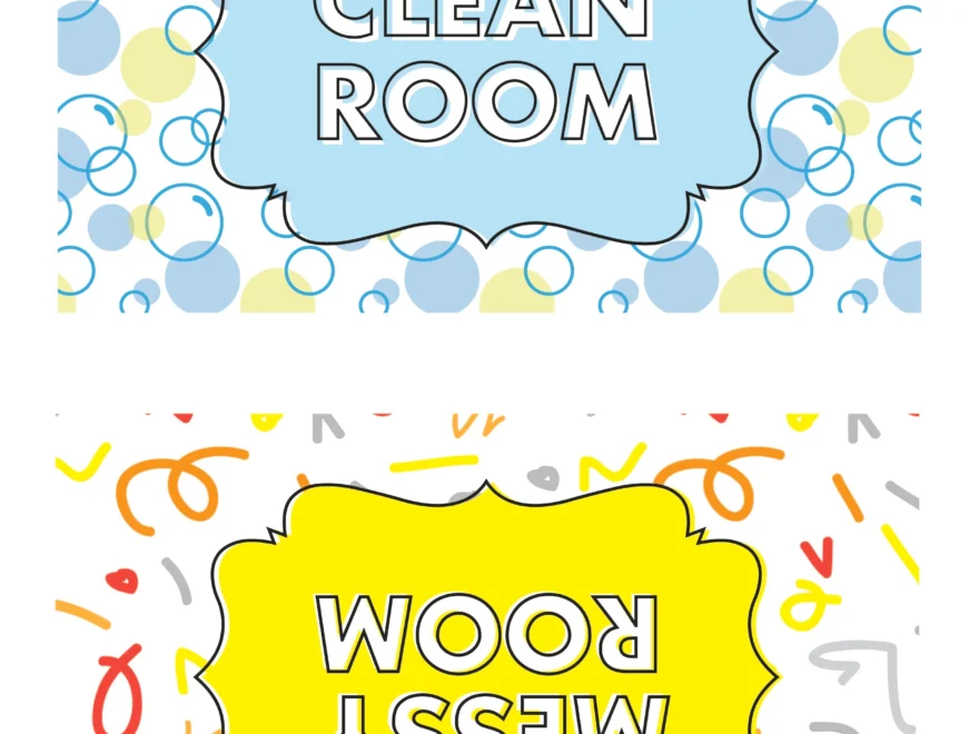 Free Printable Clean Messy Room Sign
