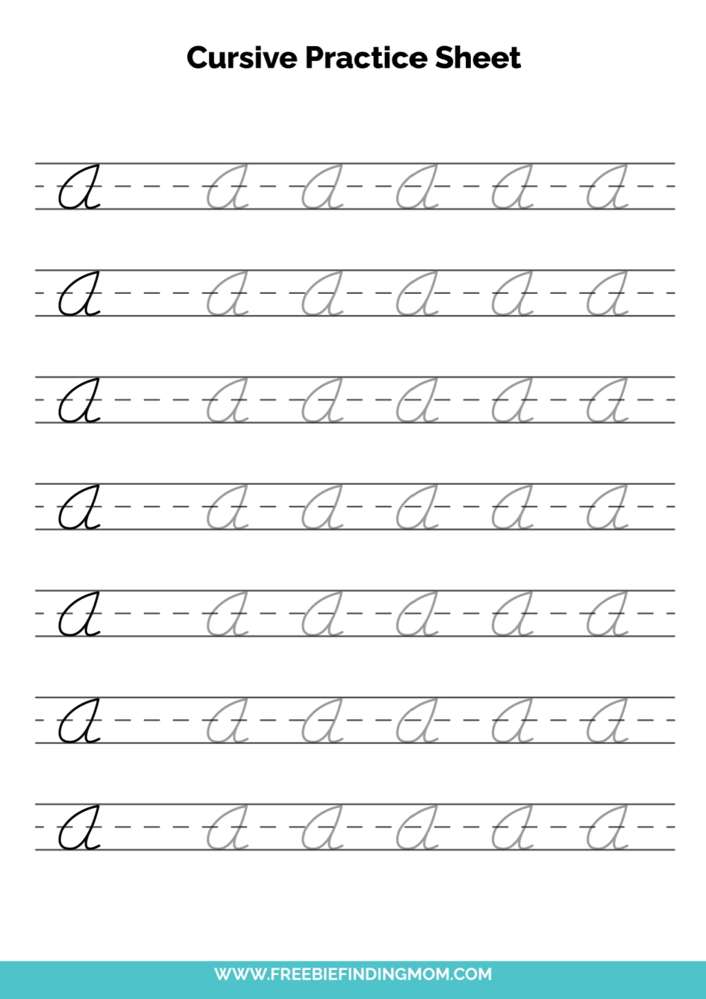 Printable Practice Cursive Writing Sheets