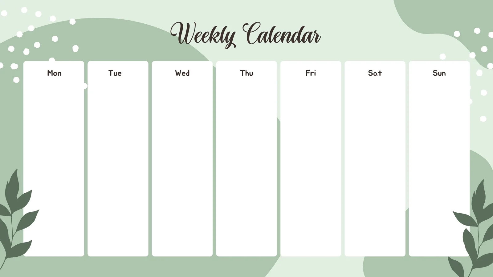 One Week Printable Weekly Planner