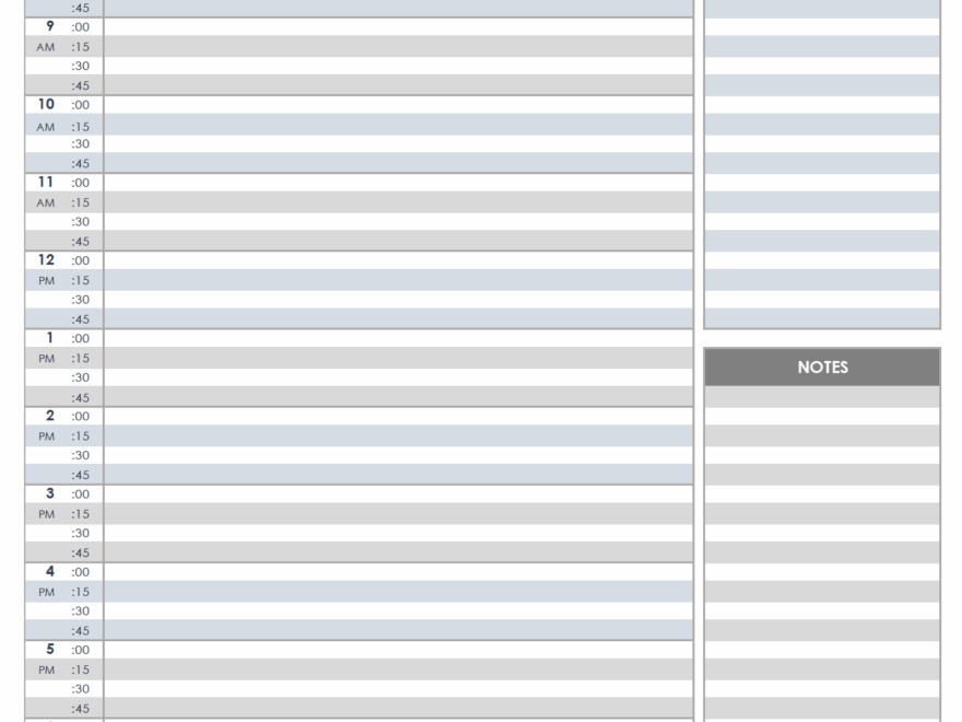 Free Printable Daily Calendar Templates Smartsheet
