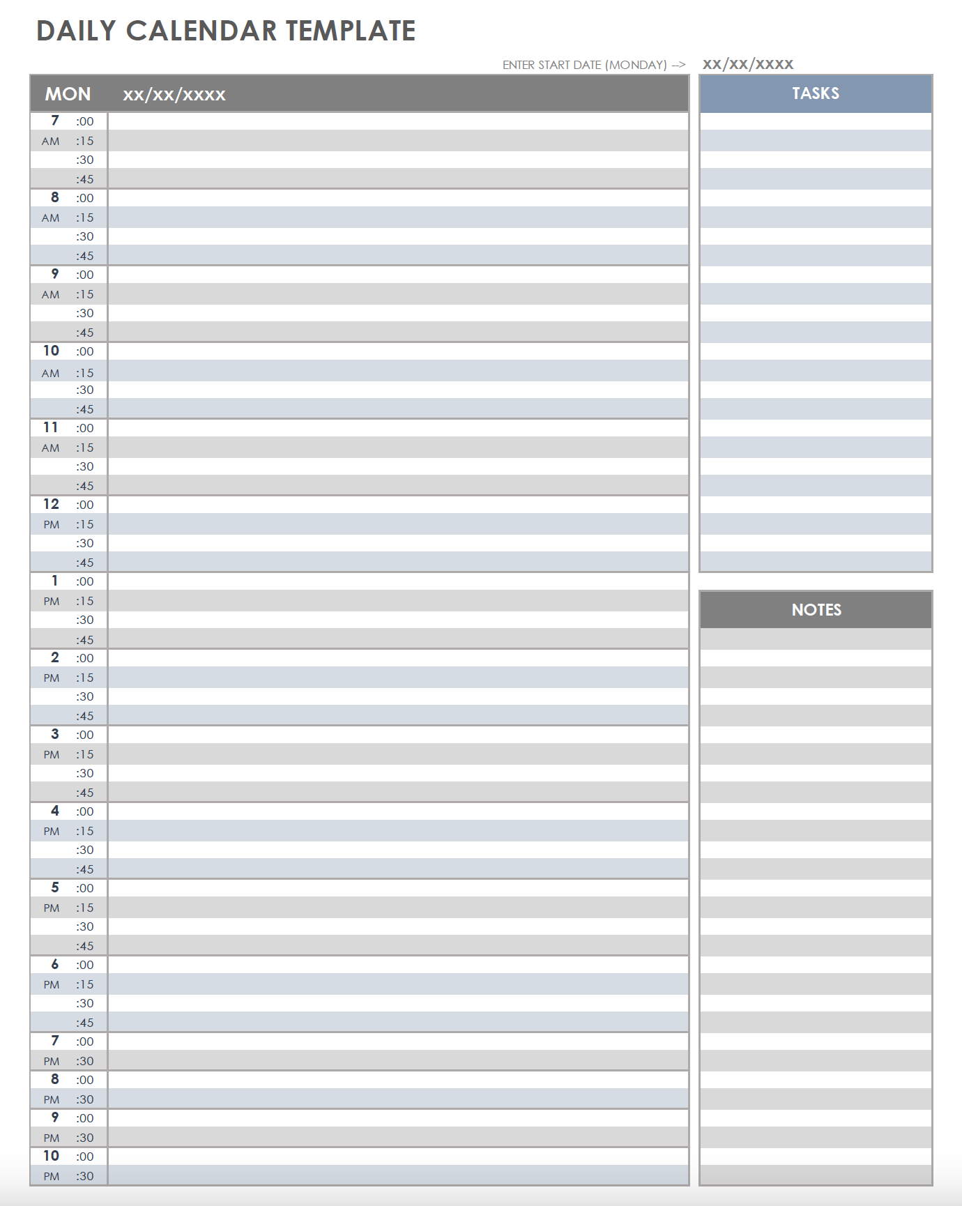 Free Printable Schedule Templates