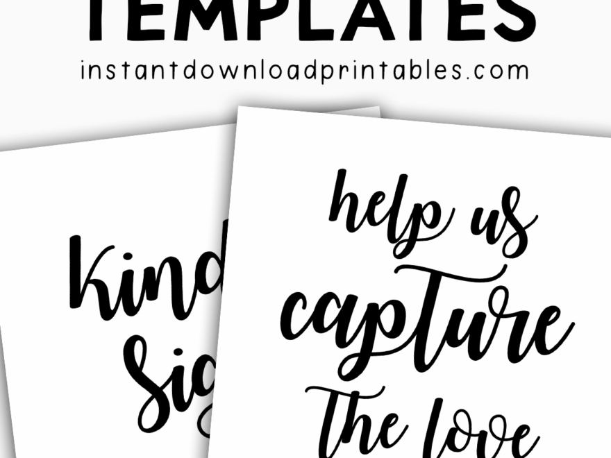 Free Printable Editable PDF Wedding Social Media Hashtag And Wishes Signs Edit In Adobe Reader Instant Download Printables