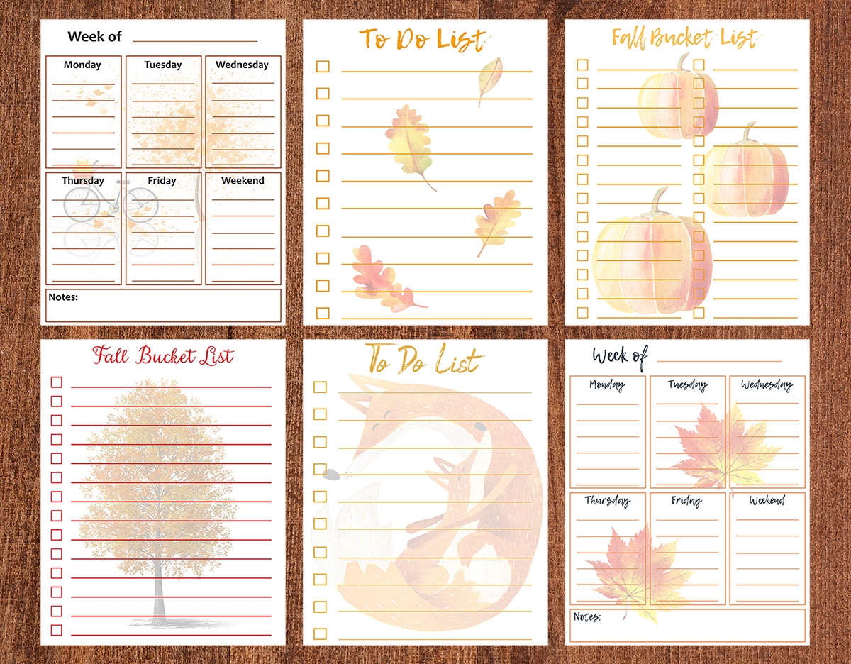 Free Printable Fall To Do Lists Rose Clearfield