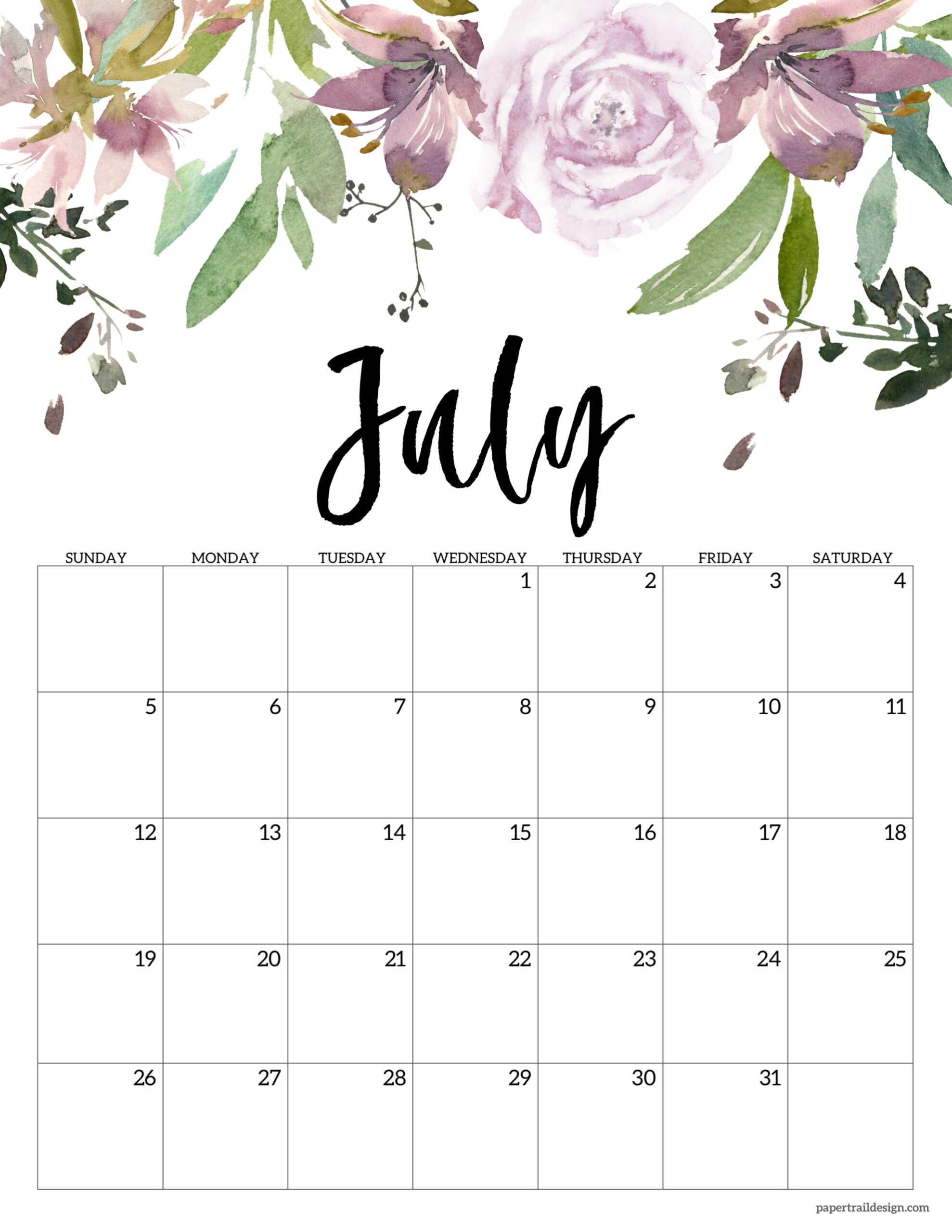 Printable Planner July Pages 2026