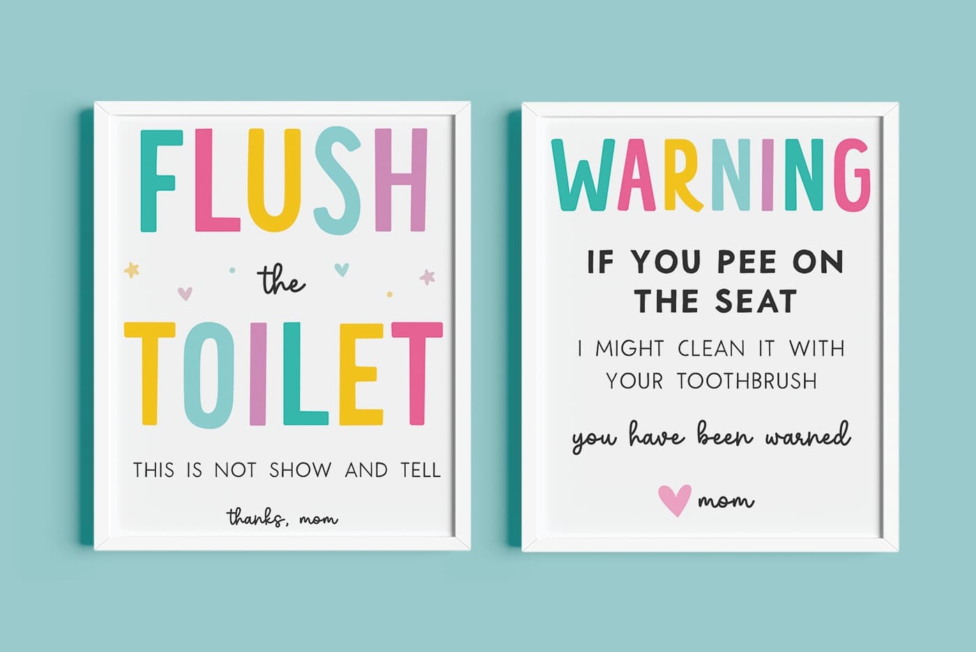 Cute Bathroom Signs Printable