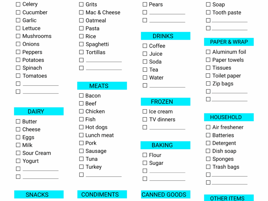 Free Printable Grocery List Templates PDF Shopping Lists Free Printables Monograms Design Tools Patterns DIY Projects