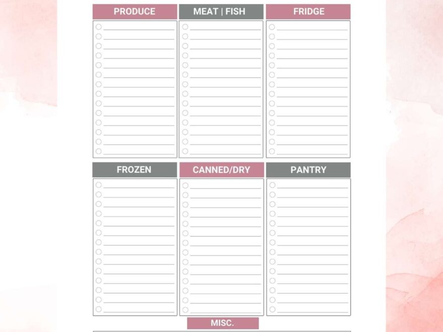 Free Printable Grocery Shopping List Print Or Edit