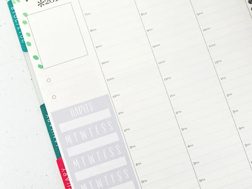 Free Printable Habit Tracker Sidebar Stickers Design With Me Planning Inspired