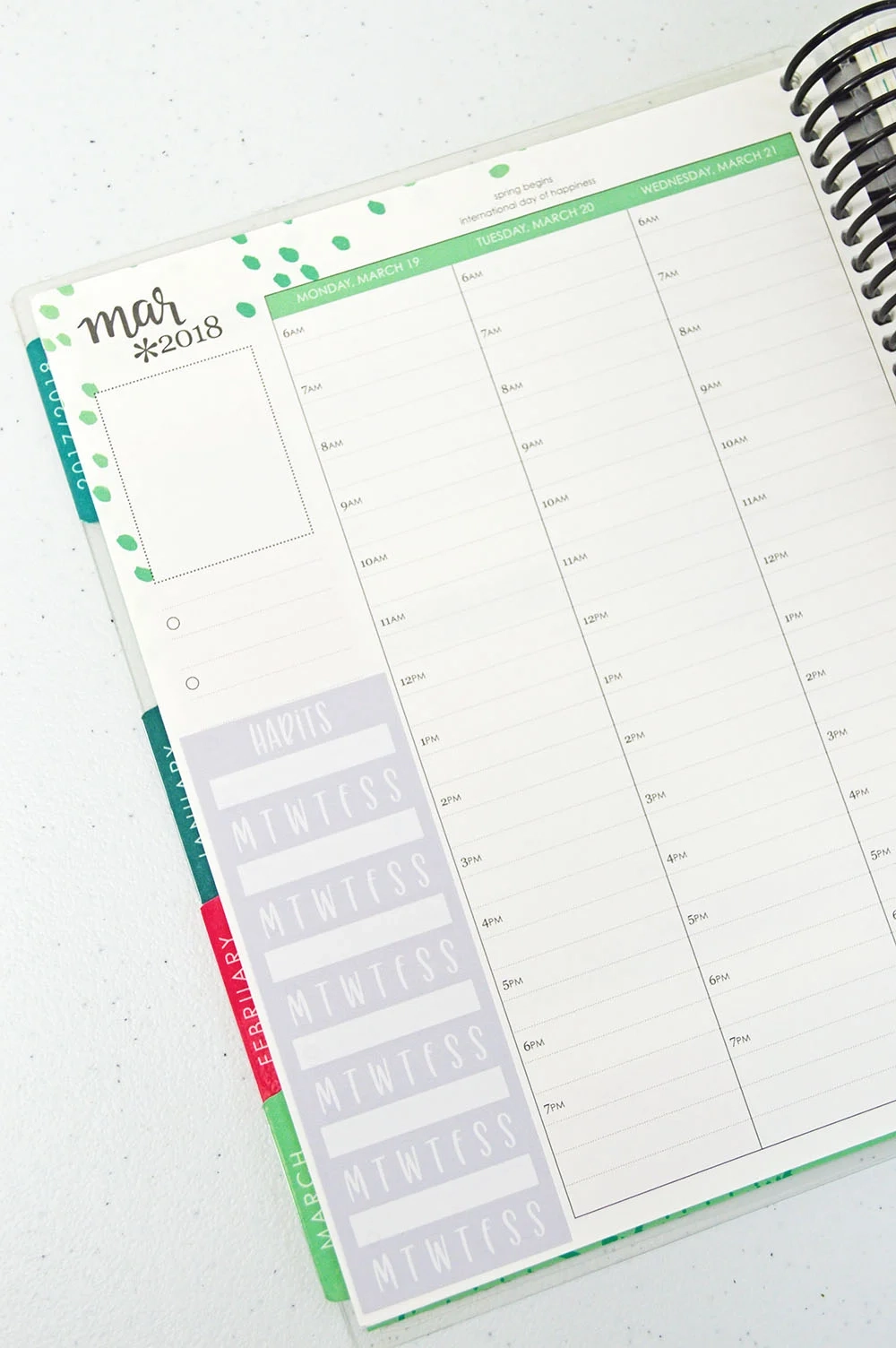 Free Printable Habit Tracker Sidebar Stickers Design With Me Planning Inspired